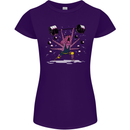 Octopus Gym Training Top Bodybuilding Womens Petite Cut T-Shirt Purple