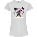 Octopus Gym Training Top Bodybuilding Womens Petite Cut T-Shirt White
