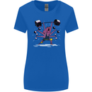 Octopus Gym Training Top Bodybuilding Womens Wider Cut T-Shirt Royal Blue