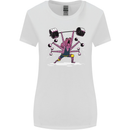 Octopus Gym Training Top Bodybuilding Womens Wider Cut T-Shirt White