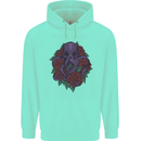 Octopus Skull Cthulhu Kraken With Roses Childrens Kids Hoodie Peppermint