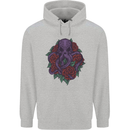 Octopus Skull Cthulhu Kraken With Roses Childrens Kids Hoodie Sports Grey