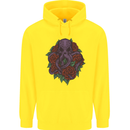 Octopus Skull Cthulhu Kraken With Roses Childrens Kids Hoodie Yellow