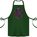 Octopus Skull Cthulhu Kraken With Roses Cotton Apron 100% Organic Forest Green