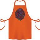Octopus Skull Cthulhu Kraken With Roses Cotton Apron 100% Organic Orange