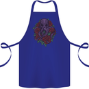 Octopus Skull Cthulhu Kraken With Roses Cotton Apron 100% Organic Royal Blue