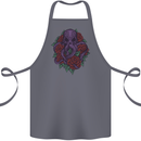 Octopus Skull Cthulhu Kraken With Roses Cotton Apron 100% Organic Steel