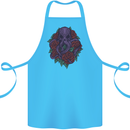 Octopus Skull Cthulhu Kraken With Roses Cotton Apron 100% Organic Turquoise