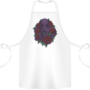Octopus Skull Cthulhu Kraken With Roses Cotton Apron 100% Organic White