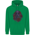 Octopus Skull Cthulhu Kraken With Roses Mens 80% Cotton Hoodie Irish Green