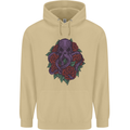 Octopus Skull Cthulhu Kraken With Roses Mens 80% Cotton Hoodie Sand