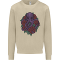 Octopus Skull Cthulhu Kraken With Roses Mens Sweatshirt Jumper Sand
