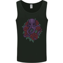 Octopus Skull Cthulhu Kraken With Roses Mens Vest Tank Top Black