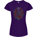 Octopus Skull Cthulhu Kraken With Roses Womens Petite Cut T-Shirt Purple