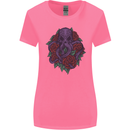 Octopus Skull Cthulhu Kraken With Roses Womens Wider Cut T-Shirt Azalea