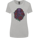Octopus Skull Cthulhu Kraken With Roses Womens Wider Cut T-Shirt Sports Grey
