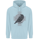 Odin Celtic Raven Viking Tattoo Cross Runic Childrens Kids Hoodie Light Blue