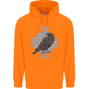 Odin Celtic Raven Viking Tattoo Cross Runic Childrens Kids Hoodie Orange