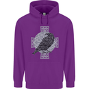 Odin Celtic Raven Viking Tattoo Cross Runic Childrens Kids Hoodie Purple