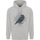 Odin Celtic Raven Viking Tattoo Cross Runic Childrens Kids Hoodie Sports Grey