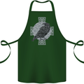 Odin Celtic Raven Viking Tattoo Cross Runic Cotton Apron 100% Organic Forest Green