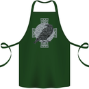 Odin Celtic Raven Viking Tattoo Cross Runic Cotton Apron 100% Organic Forest Green