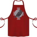 Odin Celtic Raven Viking Tattoo Cross Runic Cotton Apron 100% Organic Maroon