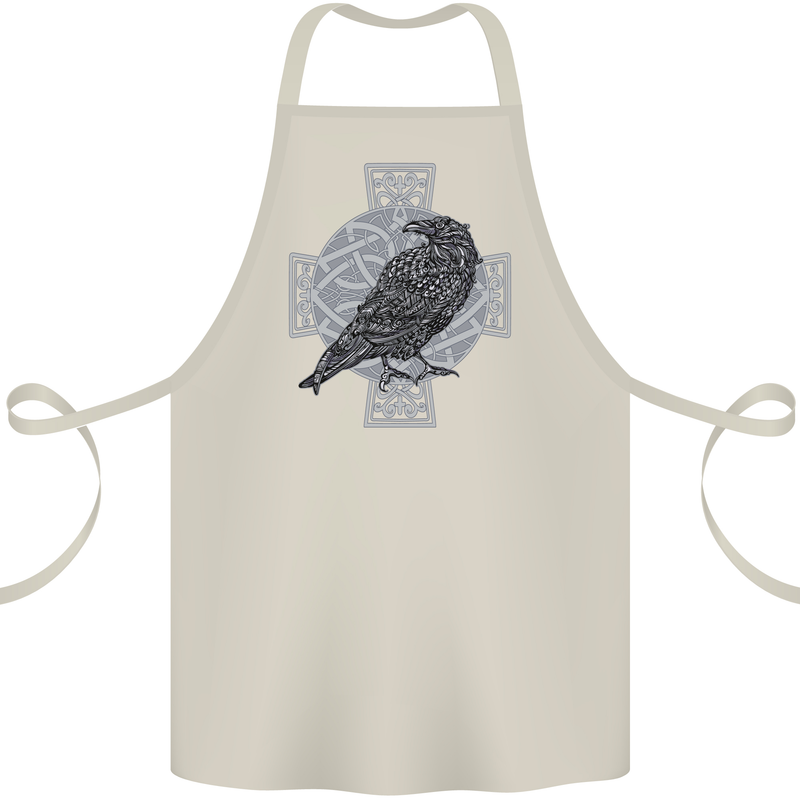 Odin Celtic Raven Viking Tattoo Cross Runic Cotton Apron 100% Organic Natural