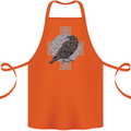 Odin Celtic Raven Viking Tattoo Cross Runic Cotton Apron 100% Organic Orange