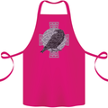 Odin Celtic Raven Viking Tattoo Cross Runic Cotton Apron 100% Organic Pink