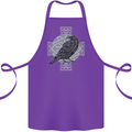 Odin Celtic Raven Viking Tattoo Cross Runic Cotton Apron 100% Organic Purple