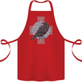 Odin Celtic Raven Viking Tattoo Cross Runic Cotton Apron 100% Organic Red