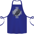 Odin Celtic Raven Viking Tattoo Cross Runic Cotton Apron 100% Organic Royal Blue