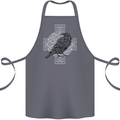Odin Celtic Raven Viking Tattoo Cross Runic Cotton Apron 100% Organic Steel