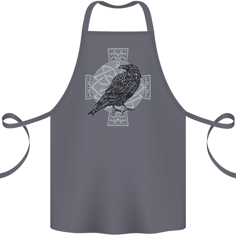 Odin Celtic Raven Viking Tattoo Cross Runic Cotton Apron 100% Organic Steel