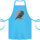 Odin Celtic Raven Viking Tattoo Cross Runic Cotton Apron 100% Organic Turquoise