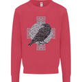 Odin Celtic Raven Viking Tattoo Cross Runic Kids Sweatshirt Jumper Heliconia