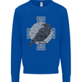 Odin Celtic Raven Viking Tattoo Cross Runic Kids Sweatshirt Jumper Royal Blue
