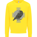 Odin Celtic Raven Viking Tattoo Cross Runic Kids Sweatshirt Jumper Yellow