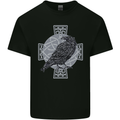 Odin Celtic Raven Viking Tattoo Cross Runic Kids T-Shirt Childrens Black