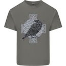 Odin Celtic Raven Viking Tattoo Cross Runic Kids T-Shirt Childrens Charcoal