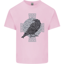 Odin Celtic Raven Viking Tattoo Cross Runic Kids T-Shirt Childrens Light Pink