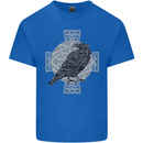Odin Celtic Raven Viking Tattoo Cross Runic Kids T-Shirt Childrens Royal Blue