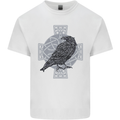Odin Celtic Raven Viking Tattoo Cross Runic Kids T-Shirt Childrens White