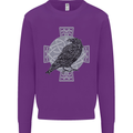 Odin Celtic Raven Viking Tattoo Cross Runic Mens Sweatshirt Jumper Purple