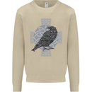 Odin Celtic Raven Viking Tattoo Cross Runic Mens Sweatshirt Jumper Sand