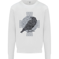 Odin Celtic Raven Viking Tattoo Cross Runic Mens Sweatshirt Jumper White
