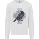 Odin Celtic Raven Viking Tattoo Cross Runic Mens Sweatshirt Jumper White