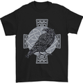 Odin Celtic Raven Viking Tattoo Cross Runic Mens T-Shirt Cotton Gildan Black