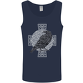 Odin Celtic Raven Viking Tattoo Cross Runic Mens Vest Tank Top Navy Blue